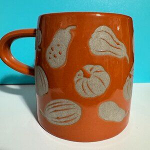 Large Stoneware 70s style Orange Pumpkin Coffee Mug 30oz
